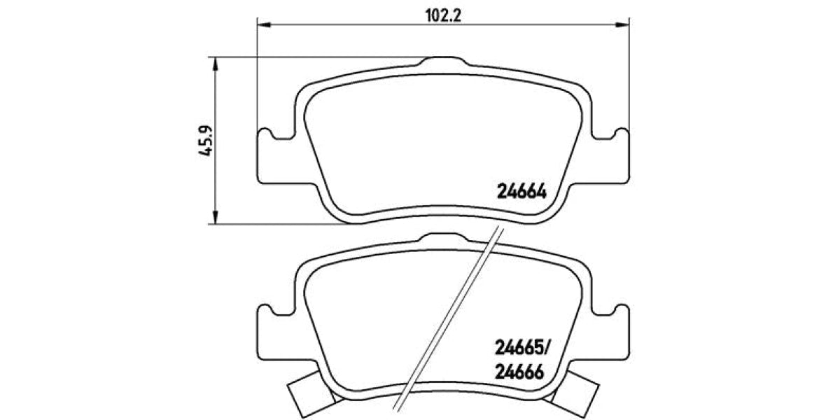 Brake Pads Rear Set (Brembo) (P83080)