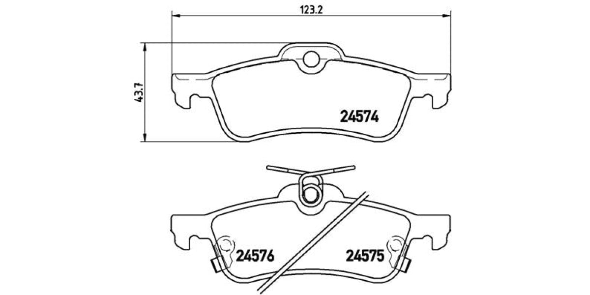 Brake Pads Rear Set (Brembo) (P83087)