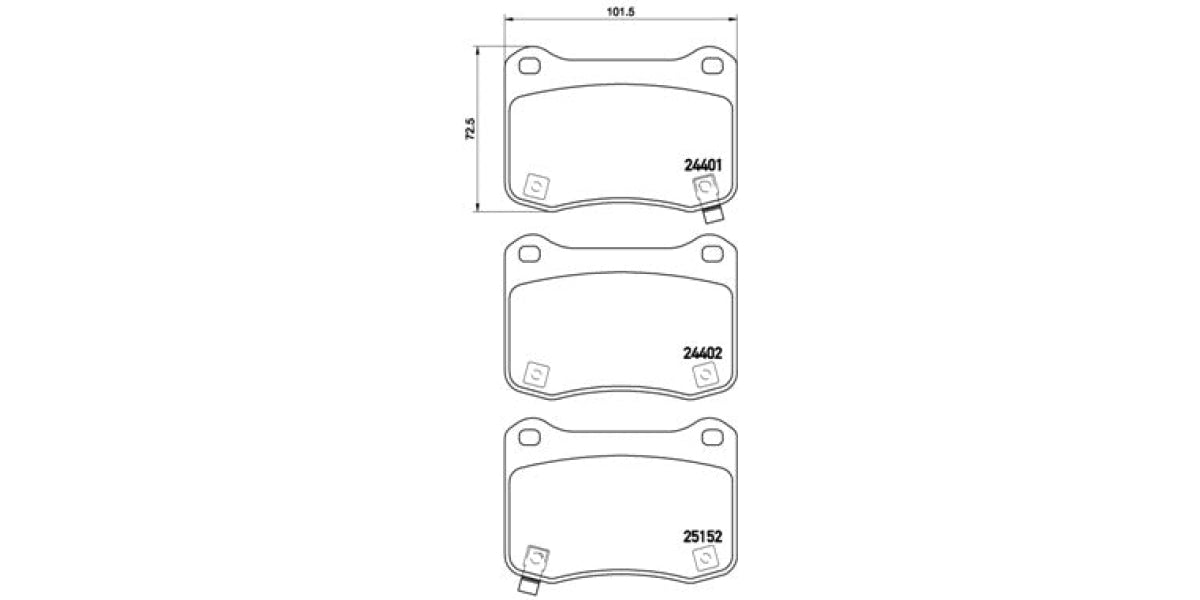 Brake Pads Rear Set (Brembo) (P83134)