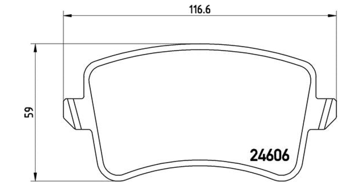 Brake Pads Rear Set (Brembo) (P85099)