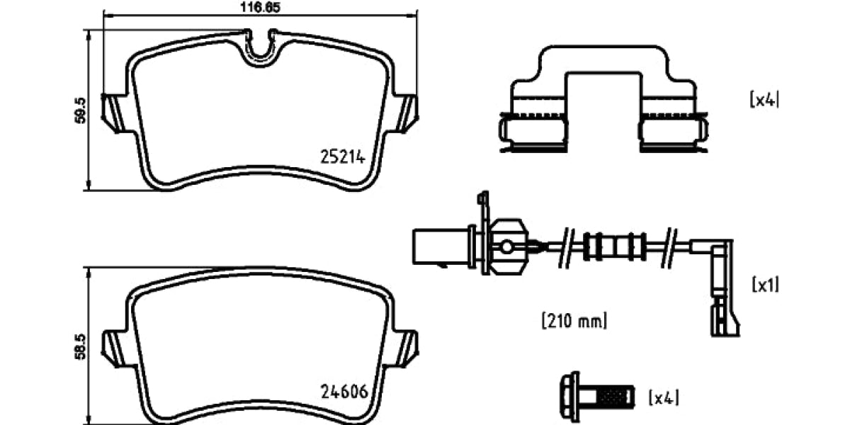 Brake Pads Rear Set (Brembo) (P85150)