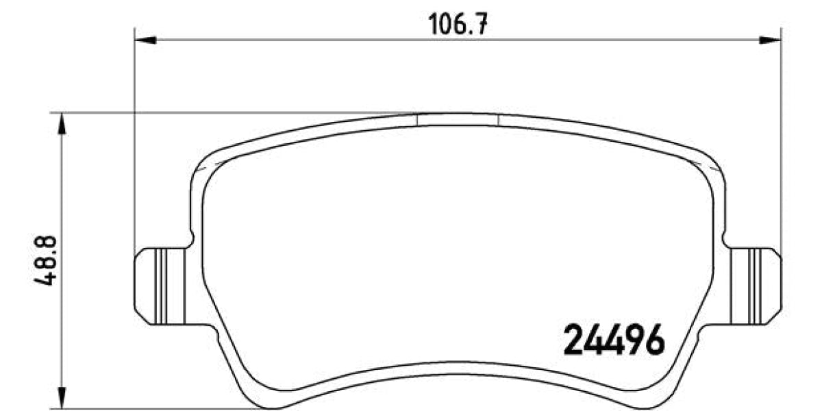 Brake Pads Rear Set (Brembo) (P86021)