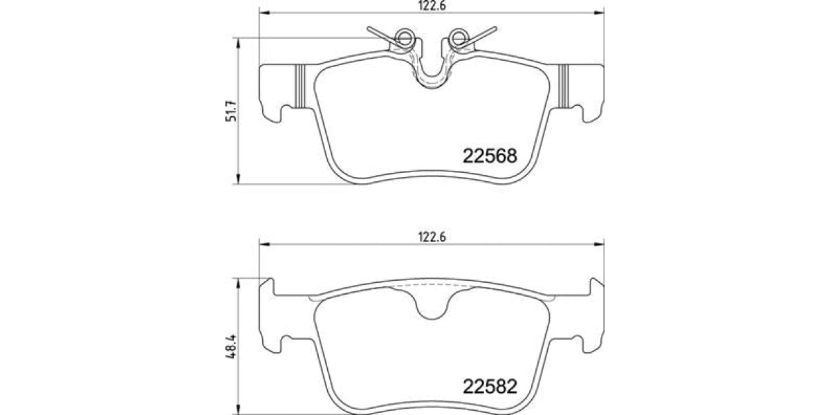 Brake Pads Rear Set (Brembo) (P86030)