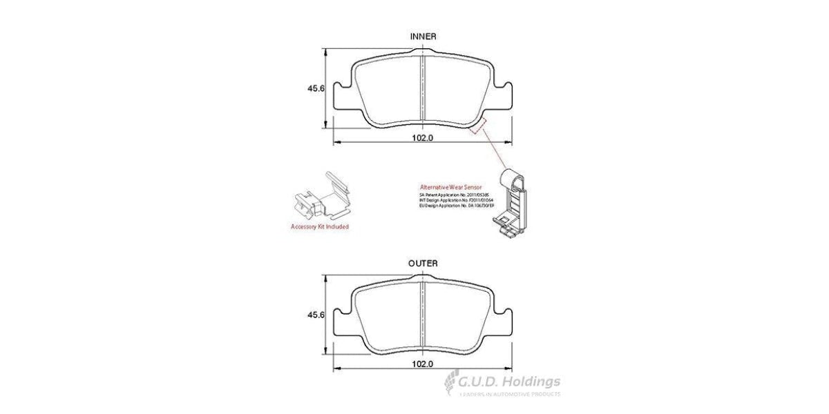 Brake Pads Rear Toyota Auris/Aurisx (07-15)Corolla (07-15) (SAFELINE D3728S)