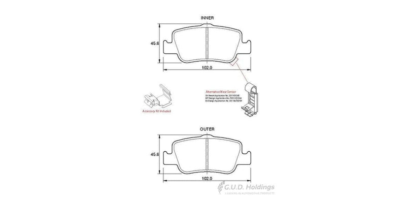 Brake Pads Rear Toyota Auris/Aurisx (07-15)Corolla (07-15) (SAFELINE D3728S)