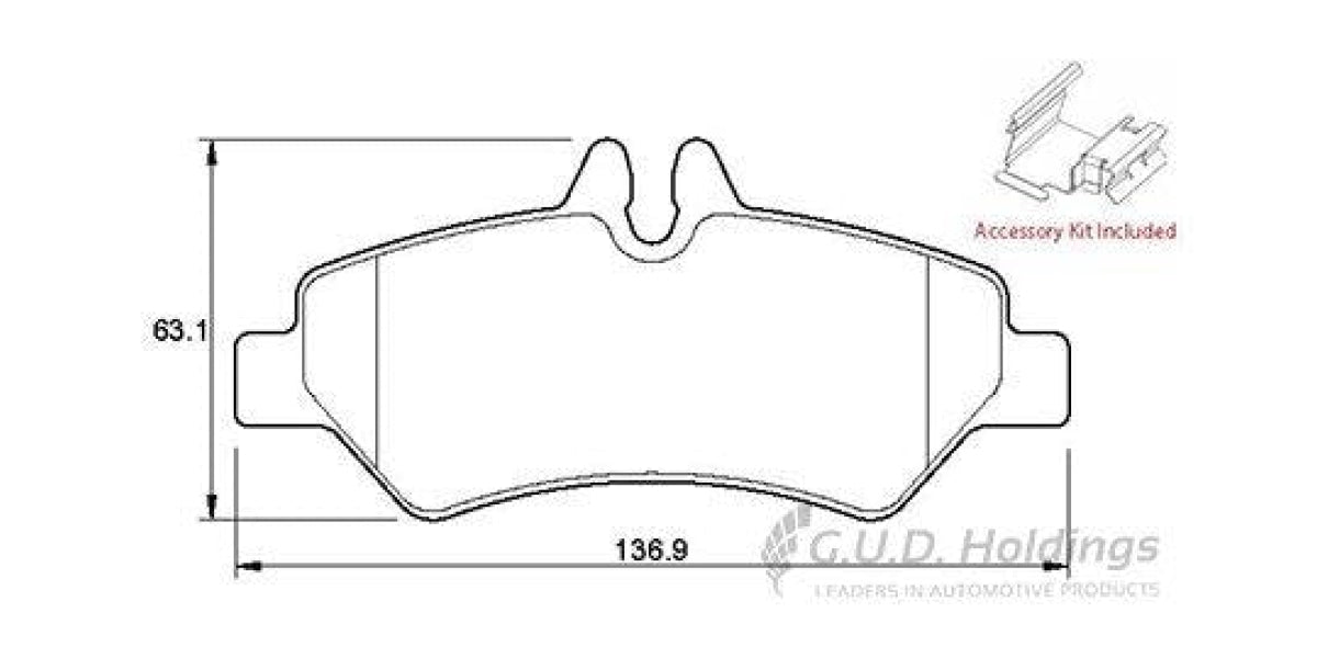 Brake Pads Rear Volkswagen Crafter 06- (SAFELINE D3633S)