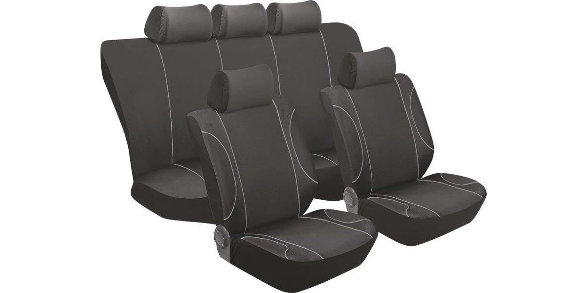 Car Seat Cover Austin Polyester Seat Cover Set 11Pc SA600 -Modern Auto Parts!
