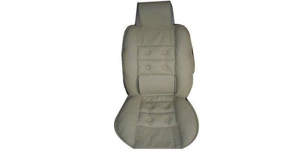 Car Seat Cover Delux Cushion Tan 1Pc CS05TN -Modern Auto Parts!