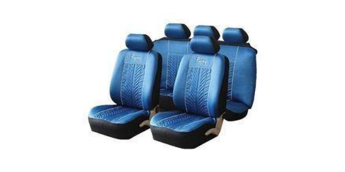 Car Seat Cover Car Seat Cover Set 11Pc Racing Blue SA16 -Modern Auto Parts!