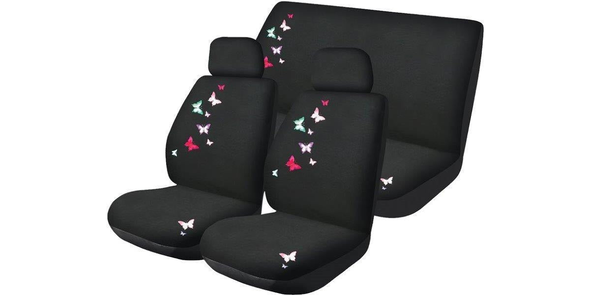 Car Seat Cover Car Seat Cover Set 6Pc Butterfly LA80 -Modern Auto Parts!