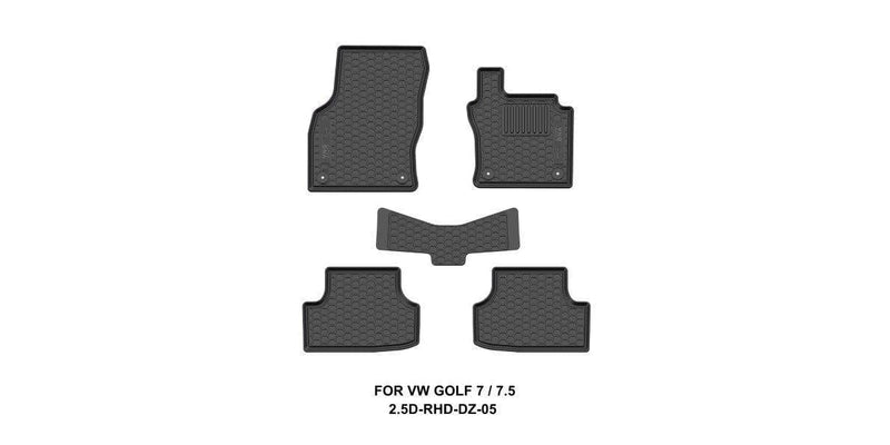 Custom Dna Vw Golf 7 & 7.5 2013+ Black Rubber Car Mats - Modern Auto Parts 