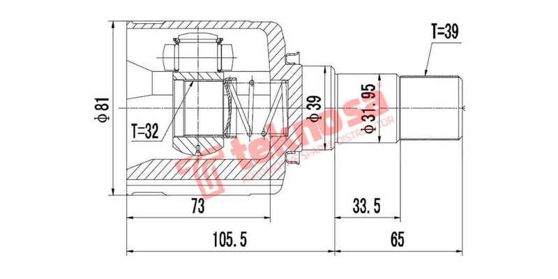 Cv Joint Inner Renault Captur Fluence Grand Scenic Megane 1.9Dci 2.0I 2002>