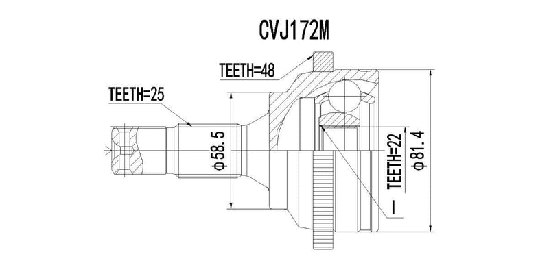 Cv Joint -Peugeot - Cvj172M - Modern Auto Parts 