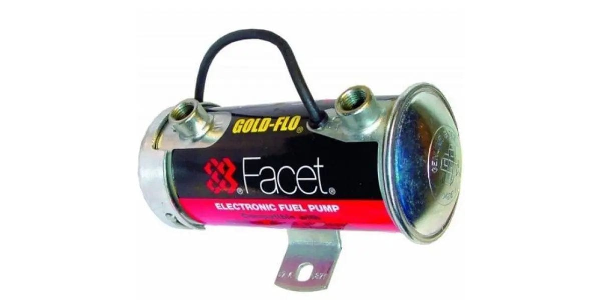 Facet 476087E Gold-Flo 12V Fuel Pump – Upright Cylindrical View