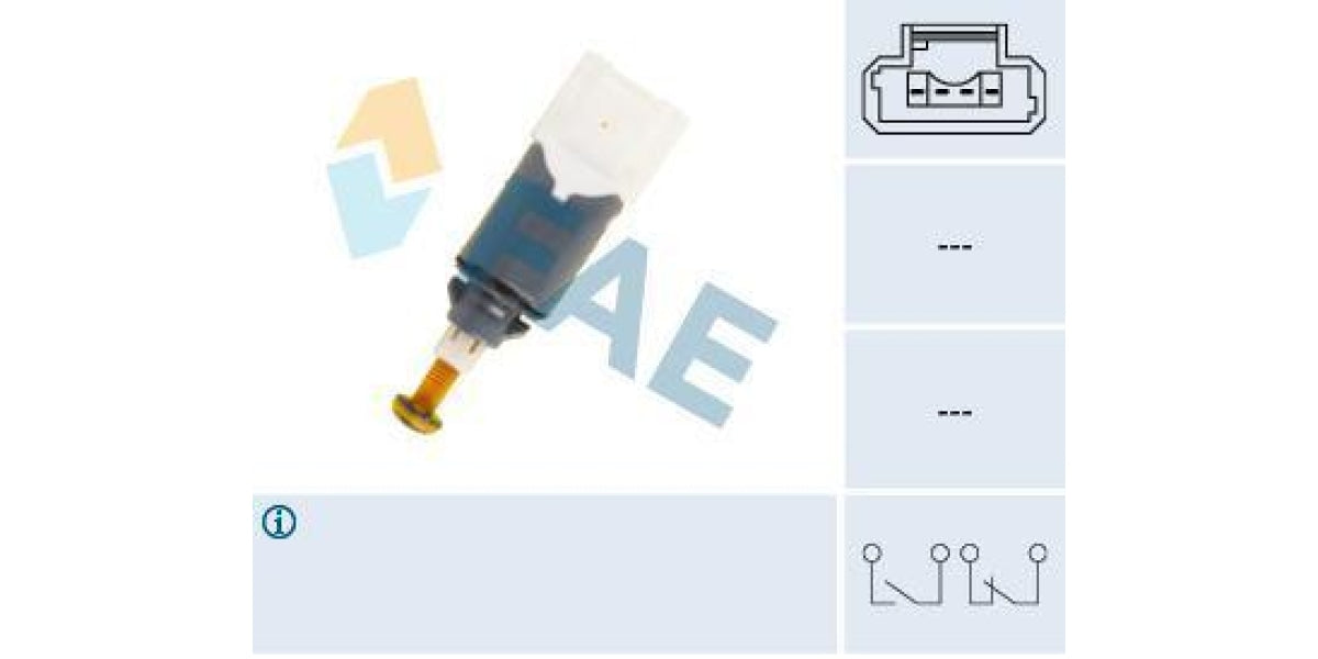 Fae-Brake Light Switch 4Pin No Thread (24902) - Modern Auto Parts 