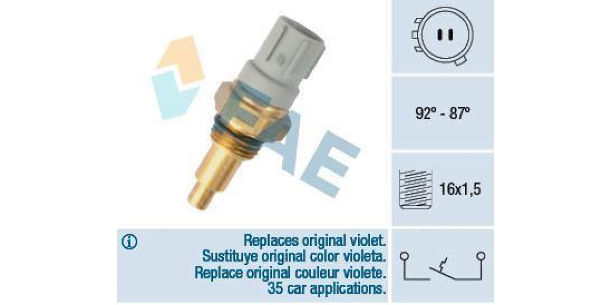 Fae-Fan Switch -2Xpin 92-97 Honda-Open Circuit (36390) - Modern Auto Parts 