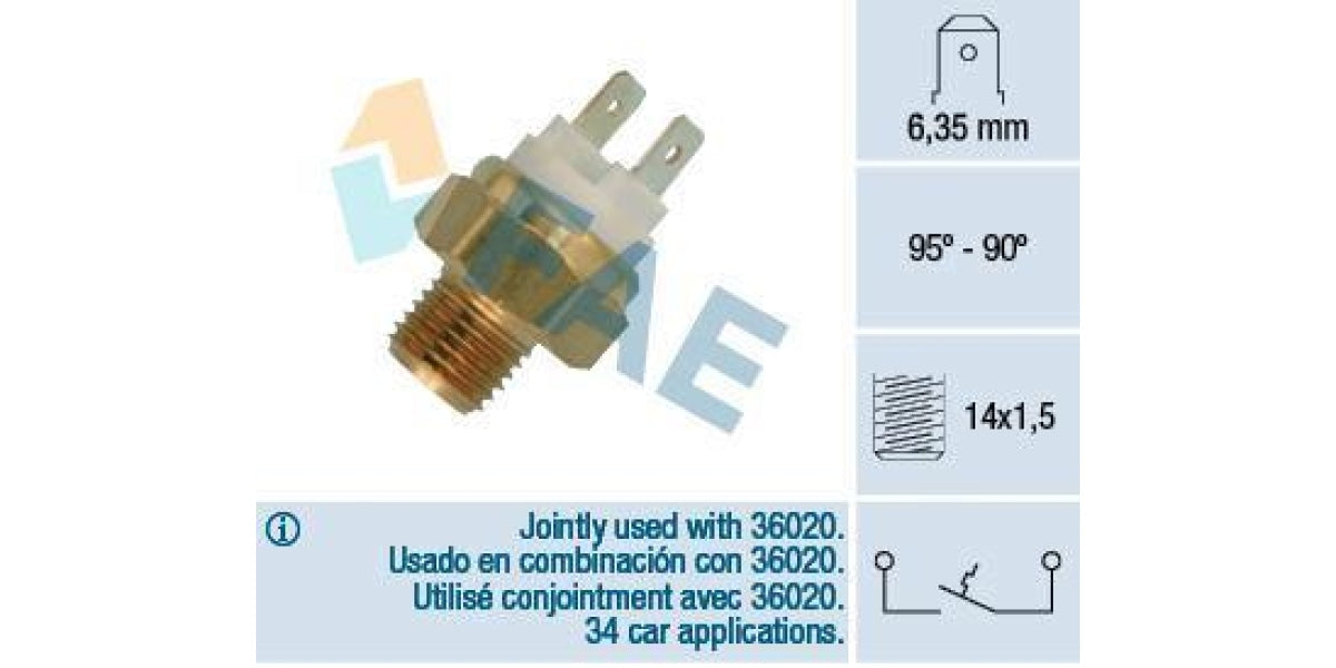 Fae-Fan Switch 95-90C M14X1 5 (36010) - Modern Auto Parts 