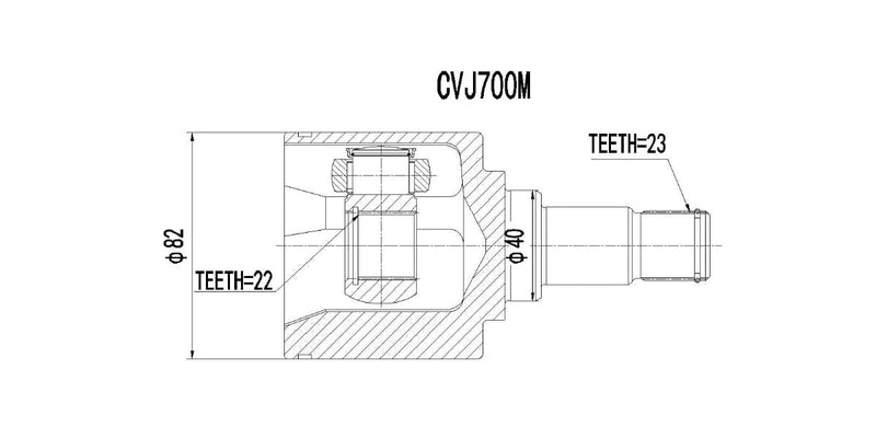 Inner Cv Joint Ford Escort 1.3L,1.6L,Xr3,Bantam,Rustler 1981-1994 at Modern Auto Parts!