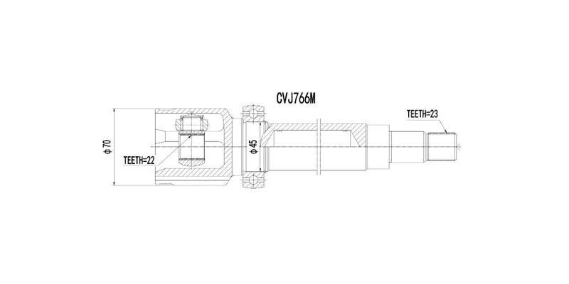 Inner Cv Joint Ford Escort,Fiesta[1],Fiesta[2],Ikon,Ka,Bantam 1995-2011 at Modern Auto Parts!