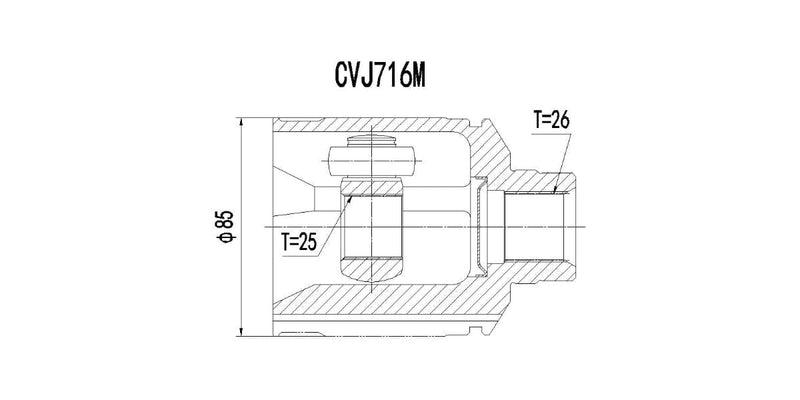 Inner Cv Joint Ford Laser 1600,Meteor,Mazda 323,Rustler 1994-2002 at Modern Auto Parts!