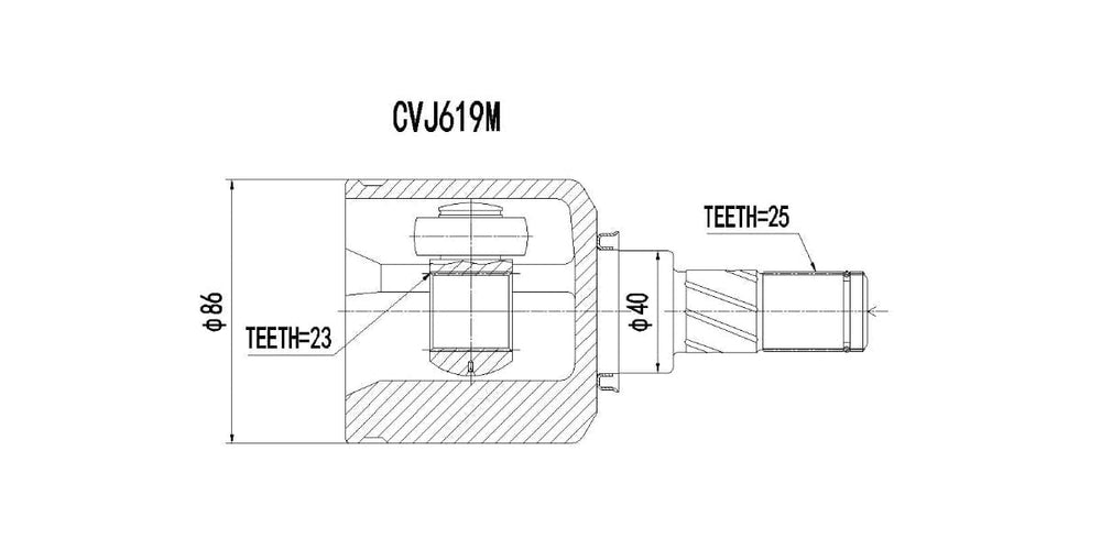 Inner Cv Joint Nissan Sentra 140 CVJ619M