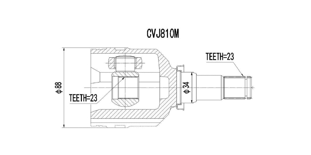 Inner Cv Joint Toyota Conquest 1300,1600,180I,Corolla CVJ810M