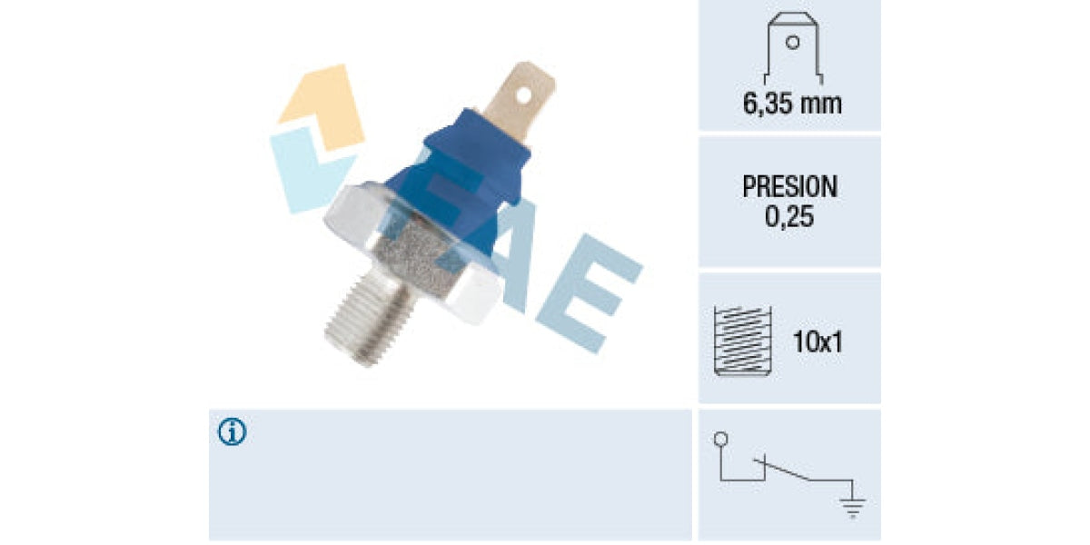 Oil Pressure Switch 0.25 M10X1.00 Audi,Vw (Abc,Aah,Abc,Aew,Afx,Afv,Aaa) (FAE 11690)