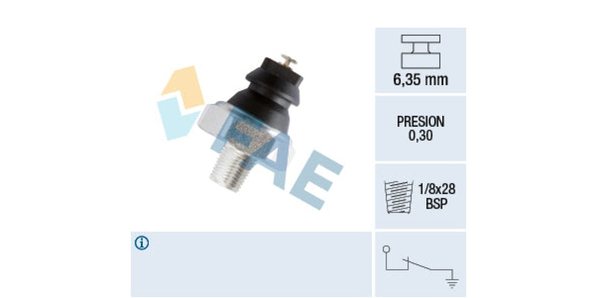 Oil Pressure Switch 0.30 1/8X28Bsp Daihatsu Kia Pride Toyota Condor Hilux (12R 5R 2L 3L 5L) (Fae