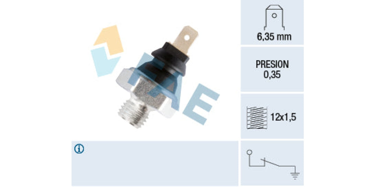 Oil Pressure Switch 0.35 M12X1.50 Bmw (M10,M20,M30,M88,M70) (FAE 11200)