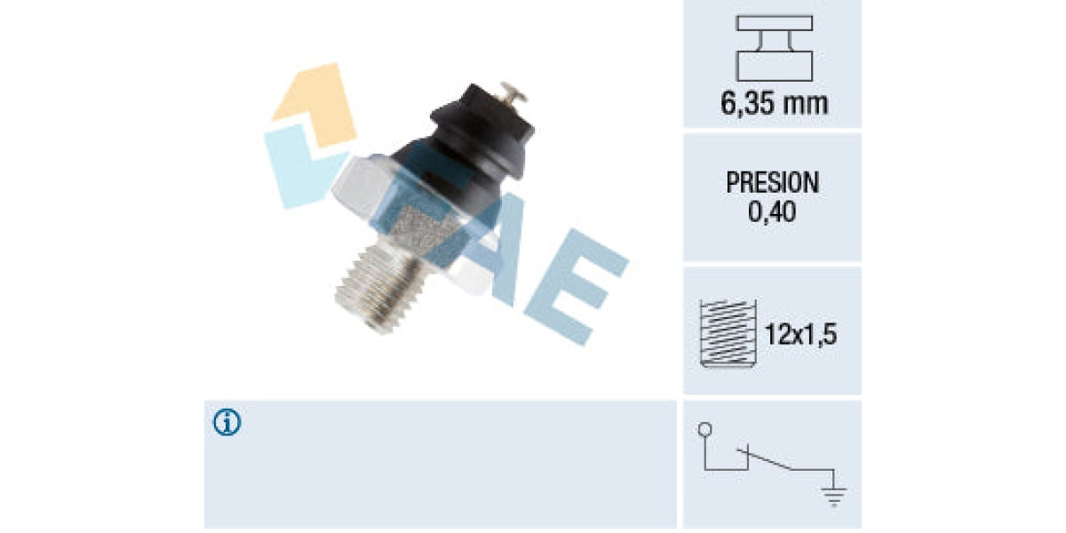 Oil Pressure Switch 0.40 M12X1.50 Bmw 316I [E30] M40B16 (FAE 12200)