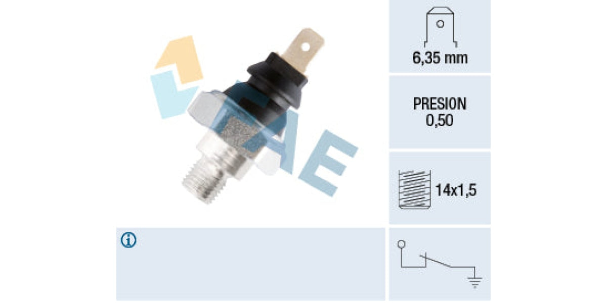 Oil Pressure Switch 0.50 M14X1.50 (FAE 12250)