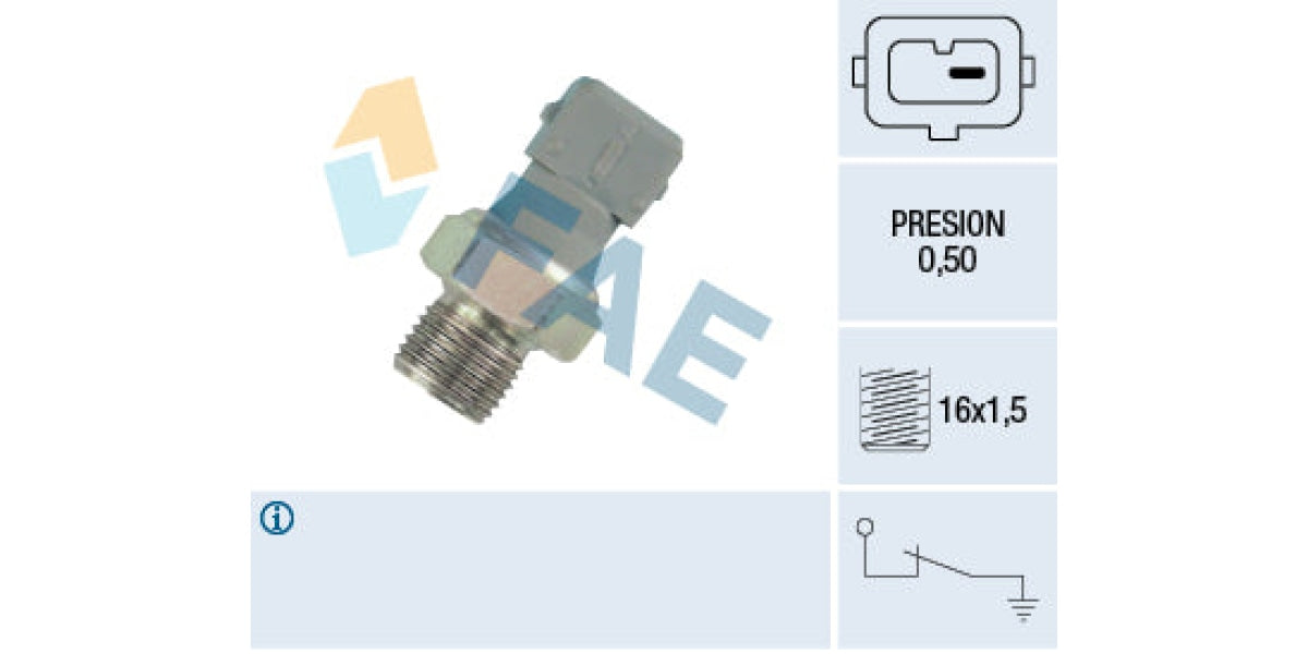 Oil Pressure Switch 0.50 M16X1.50 Citroen,Peugeot (Xu10J4Rs,Ew7J4,Xuj7P,Xu10J2C,Es9J4) (FAE 12460)