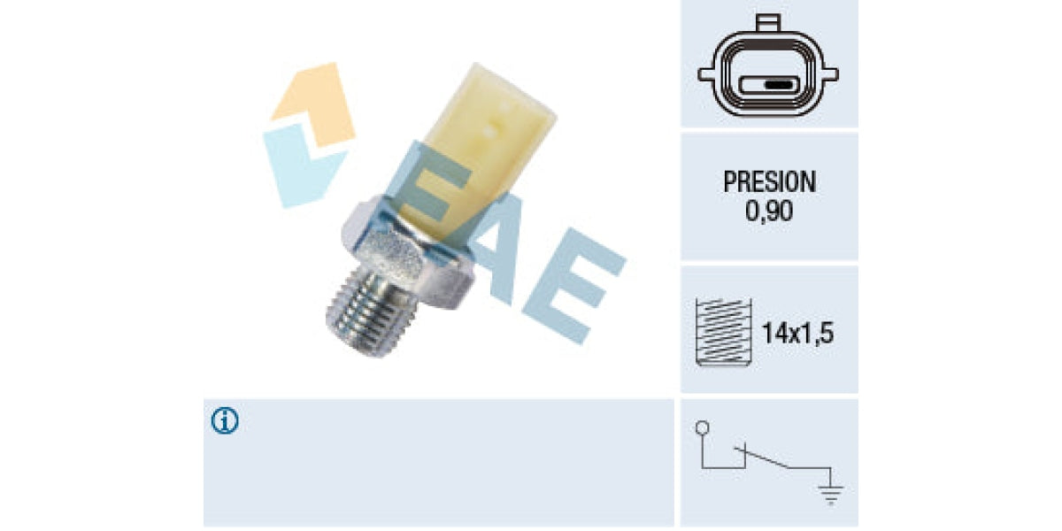 Oil Pressure Switch 0.90 M14X1.50 Renault (D4F740,D4F772) (FAE 12700)