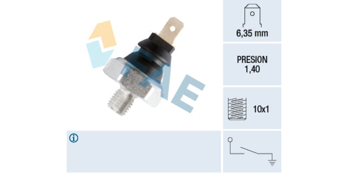 Oil Pressure Switch 1.4 M10X1 Blac Audi,Vw (Cn,Wb,Aar,Aah,Agn,Adr,Aeb,Abc,Ack,Bdv,Are,Hm,Hv,Aal) (FAE 12900)