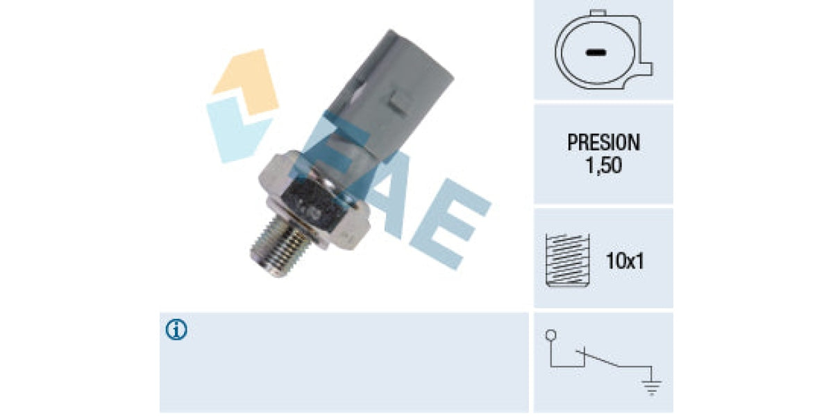 Oil Pressure Switch 1.50 M10X1.00 Mercedes A20/B200 (M266.960/980) (FAE 12840)