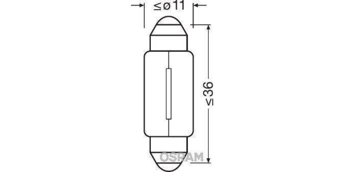 Osram Festoon Bulb 12V10W (G274) - Modern Auto Parts 