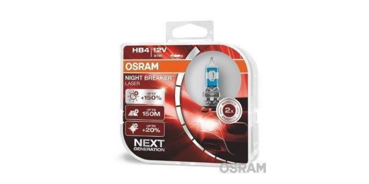 Osram Night Breaker Laser Next H1/ H3/ H4/ H7 /Hb3/ Hb4 / H11/ H8 (Set) - Modern Auto Parts 