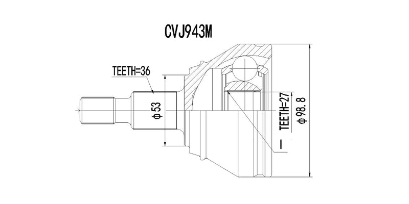 Outer Cv Joint Audi A3 1.8T,S3 1.8T,Tt 1.8T,Golf 4 1999-2006 at Modern Auto Parts!