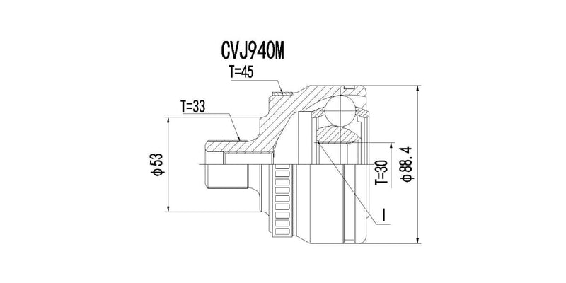 Outer Cv Joint Audi A4 1.8,Passat 1.8 1995-2005 at Modern Auto Parts!
