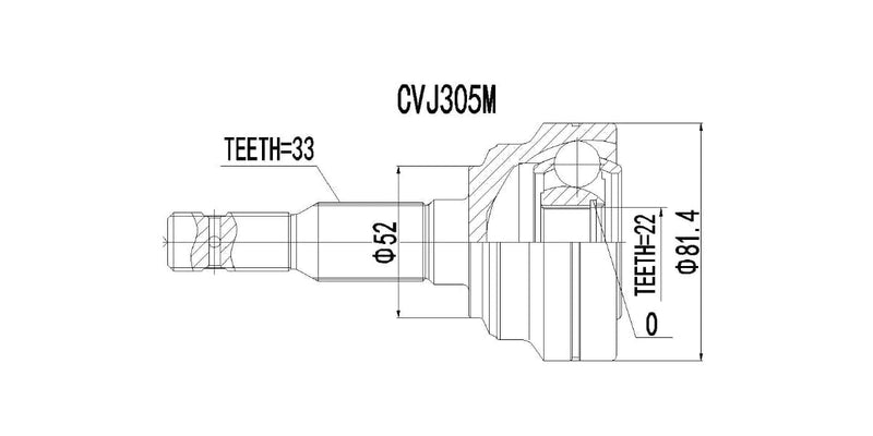 Outer Cv Joint Chev Optra 1.6,1.8 Opel Astra 1998-1999,2003-2011 at Modern Auto Parts!