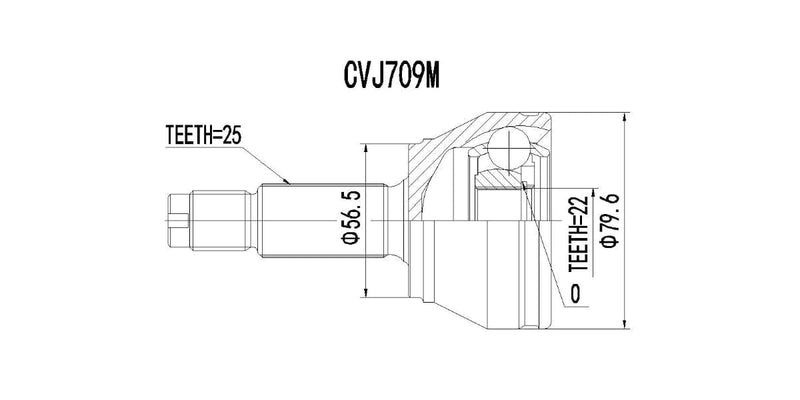 Outer Cv Joint Fiat Panda 1.2 4X2,4X4, Mazda Soho 1995-2011 at Modern Auto Parts!