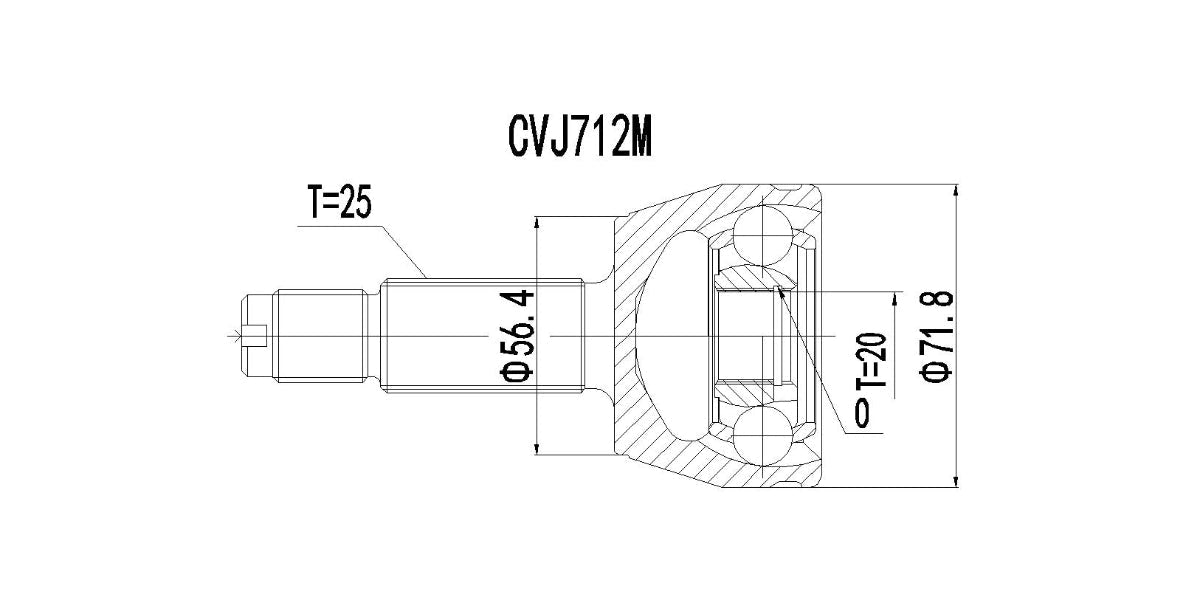 Outer Cv Joint Fiat Panda 1.2 4X2,4X4, Mazda Soho 1997-2013 at Modern Auto Parts!