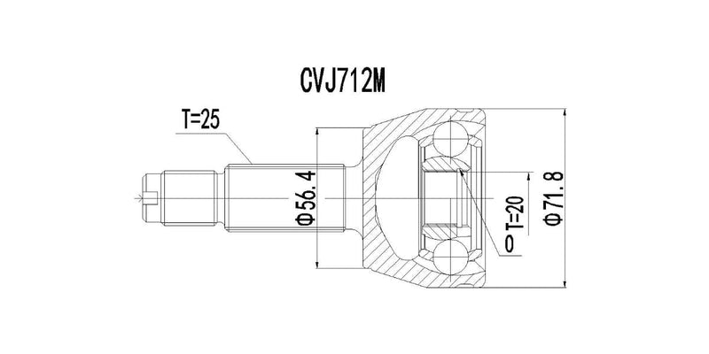 Outer Cv Joint Fiat Panda 1.2 4X2,4X4, Mazda Soho 1997-2013 at Modern Auto Parts!