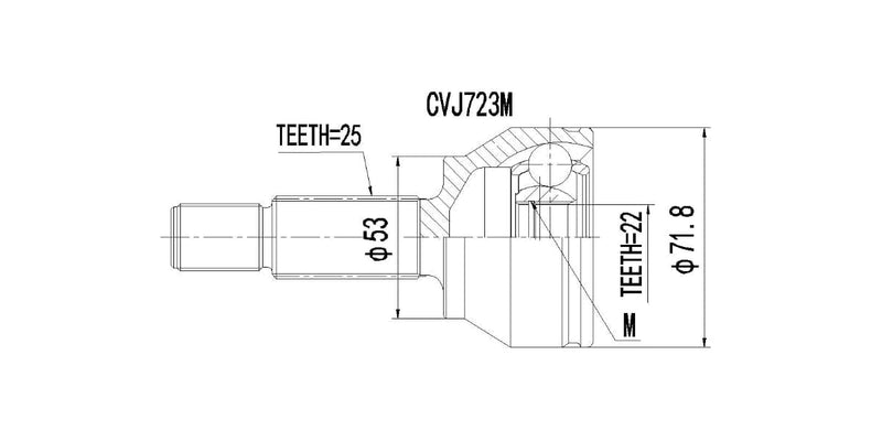 Outer Cv Joint Ford Fiesta[1] 1600 Rsi,Fiesta[2],Ford Ka 2000-2003 at Modern Auto Parts!
