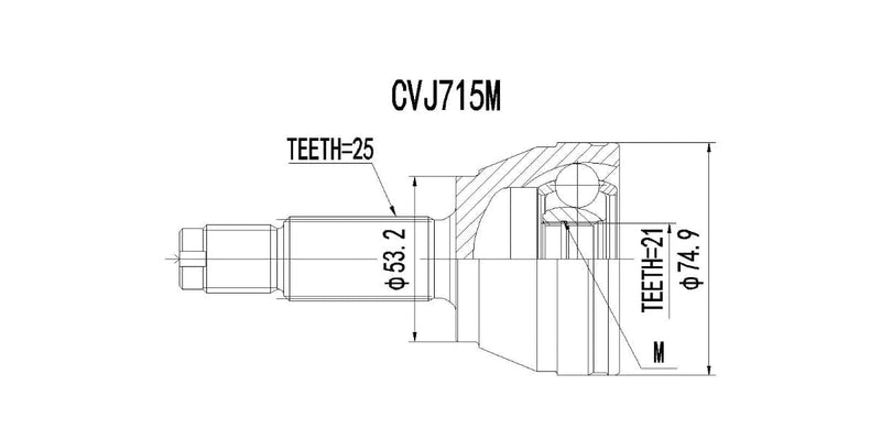 Outer Cv Joint Ford Fiesta[2] 1.4I,1.6I,Ikon,Bantam 2001-2011 at Modern Auto Parts!