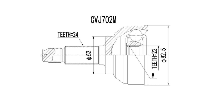 Outer Cv Joint Ford Laser 1.6,2.0,Meteor,Bantam,Mazda 323,Rustler 1991-2002 at Modern Auto Parts!