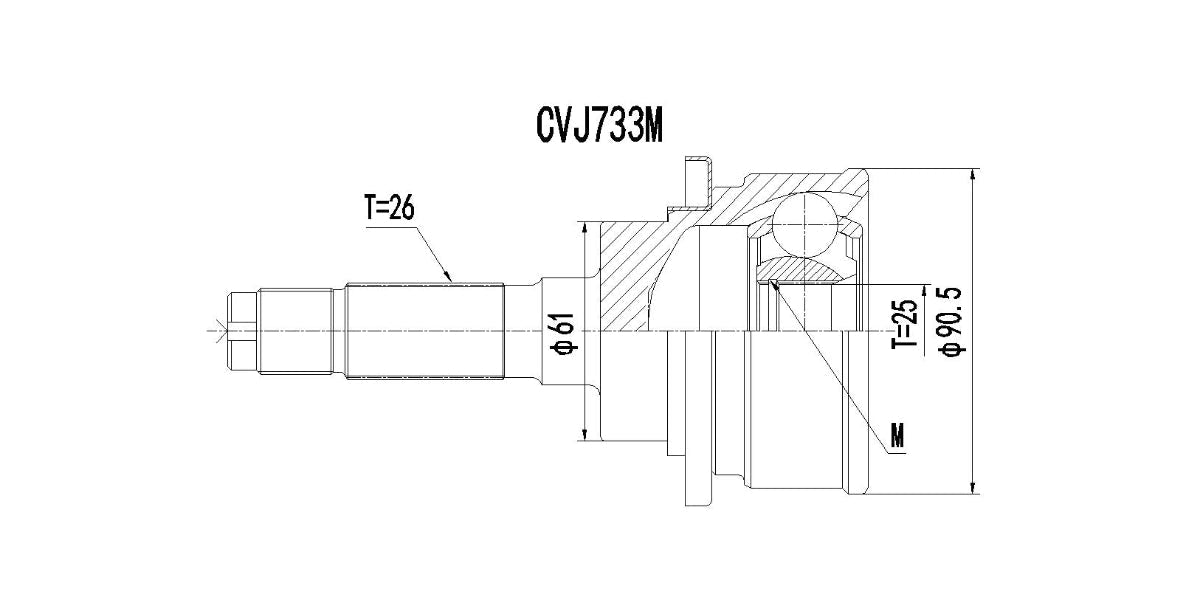 Outer Cv Joint Ford Ranger 2.5Td 4X4,3.0Tdci,4.0 V6,Mazda B2600 2005-2011 at Modern Auto Parts!