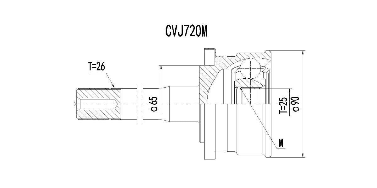 Outer Cv Joint Ford Ranger 2500D,Mazda B2500Td,B3000 1986-2007 at Modern Auto Parts!