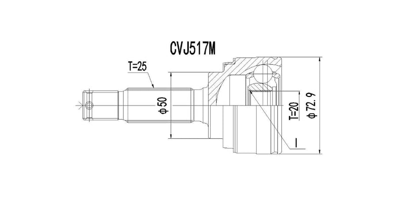 Outer Cv Joint Hyundai Atos 1.1I 2005-2013 at Modern Auto Parts!