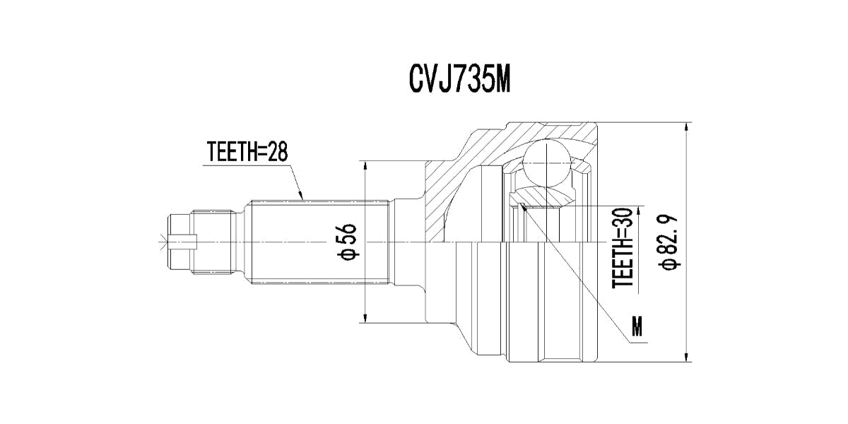 Outer Cv Joint Mazda 626 2.0I,Mx 5 1,8 1998-2005 at Modern Auto Parts!